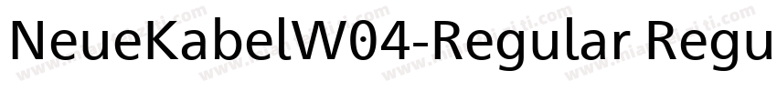NeueKabelW04-Regular Regular字体转换